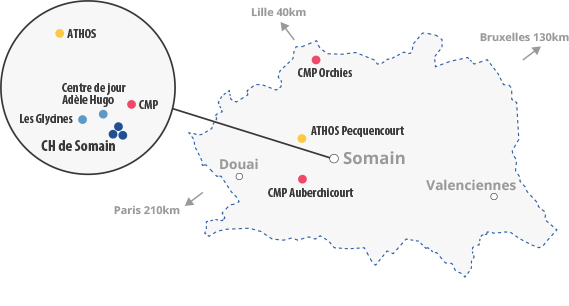 carte entité des structures du CH de Somain